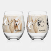 I will not leave you. (Hebrews 13:5) ステムなしワイングラス (右)