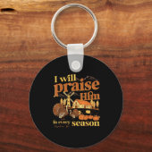 I Will Praise Him In Many Season Christian Farm Fa キーホルダー (正面)