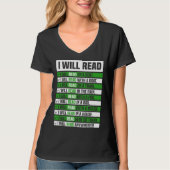 I Will Read Books On A Boat & Everywhere Reading   Tシャツ (正面)