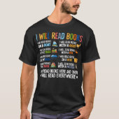 I Will Read Books On A Boat Fun Reading Lover Desi Tシャツ (正面)