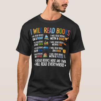 I Will Read Books On A Boat Fun Reading Lover Desi Tシャツ