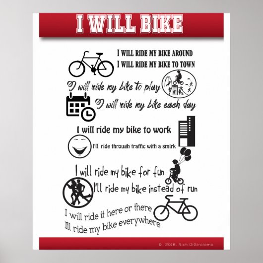 I Will Ride My Bike Poster ポスター (正面)