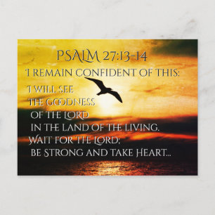 I will see the goodness of the Lord Psalm 27:13-14 ポストカード