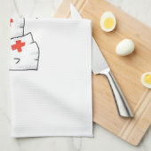 I Will Stab You Ghost Nurse Funny RN Halloween Gho キッチンタオル (四つ折り)