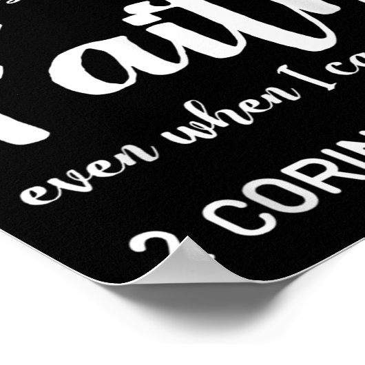 I Will Walk By Faith When I Cannot See Christian G ポスター (角)