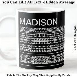 I Wish I Was Crafting & Name Hidden Message 090W コーヒーマグカップ