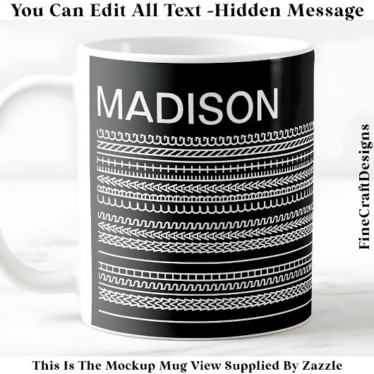 I Wish I Was Crafting & Name Hidden Message 090W コーヒーマグカップ