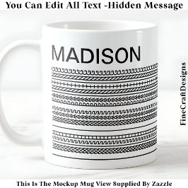 I Wish I Was Painting & Name Hidden Message 091B  コーヒーマグカップ