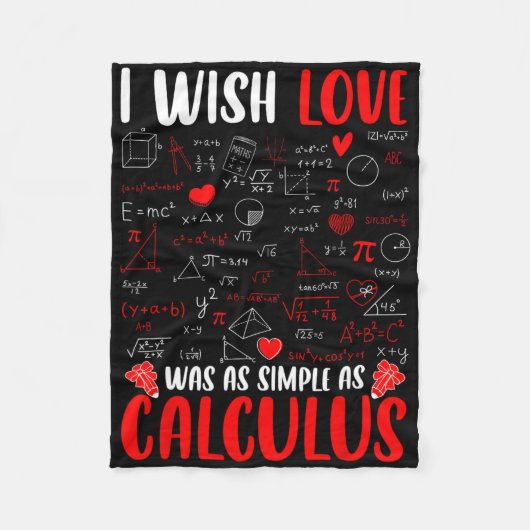I Wish Love Was As Simple As Calculus Math Teacher フリースブランケット (正面)