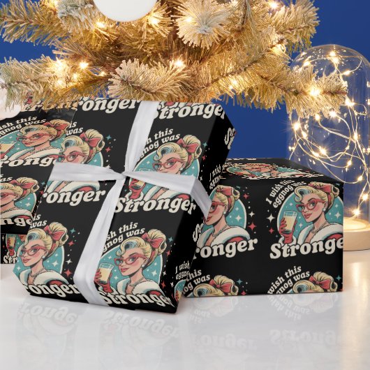  I Wish This Eggnog Was Stronger Family Christmas  ラッピングペーパー (クリスマス)