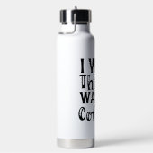 I Wish This Was Coffee" - Funny Typography ウォーターボトル (右面)