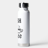 I Wish This Was Coffee" - Funny Typography ウォーターボトル (左面)