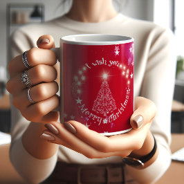 I Wish you Merry Cristmas Red Coffee Mug コーヒーマグカップ