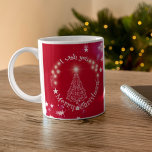 I Wish you Merry Cristmas Red Coffee Mug コーヒーマグカップ<br><div class="desc">I Wish you Merry Cristmas Red Coffee Mug,  Christmas best wishes red Mug,  beautiful graphic design with shiny stars on the top of christmas tree ,  so expressive santa claus design</div>