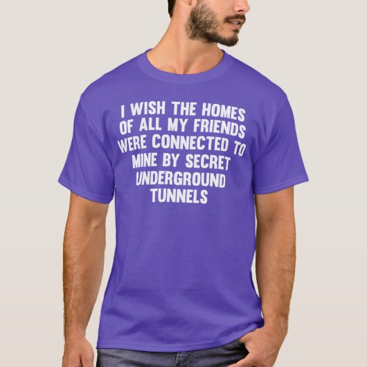 I Wishhe Homes Of All My Friends Friendship retro Tシャツ (正面)