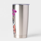 I Woke Up Like This French Bulldog Coffee Grumpy 保温保冷タンブラー (左面)