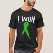 I Won Brain Injury Warrior Awareness Green Ribbon  Tシャツ (正面)