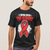 I Won Over Stroke Survivor Red Ribbon Stroke Aware Tシャツ (正面)