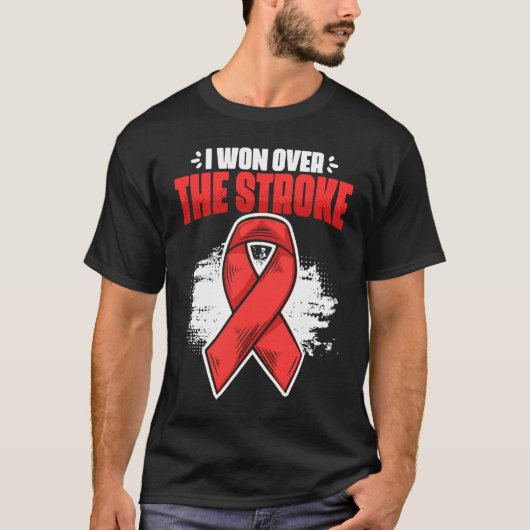 I Won Over Stroke Survivor Red Ribbon Stroke Aware Tシャツ (正面)