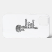 I wonder if my guitar misses me. Black and white Case-Mate iPhoneケース (裏面 (横))