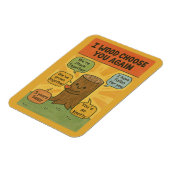 I Wood Choose You Again - Funny 5th Anniversary Pu マグネット (左側)