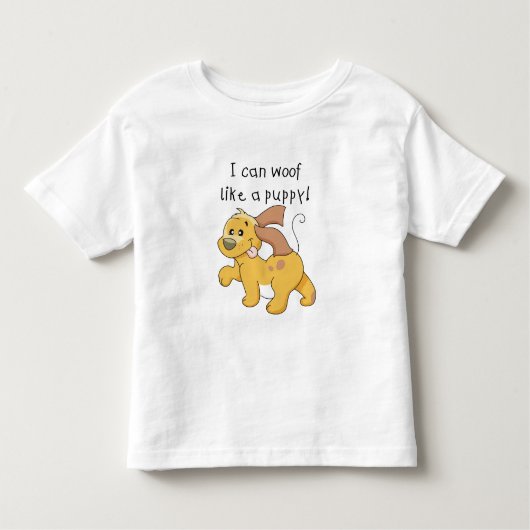 I Woofは子犬のTシャツおよびギフトを好みます トドラーTシャツ (正面)