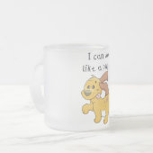 I Woofは子犬のTシャツおよびギフトを好みます フロストグラスマグカップ (正面左)