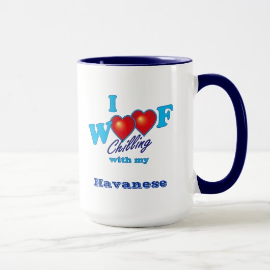 I Woof Havanese マグカップ (右)