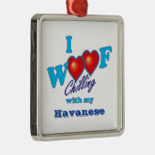 I Woof Havanese メタルオーナメント (右)