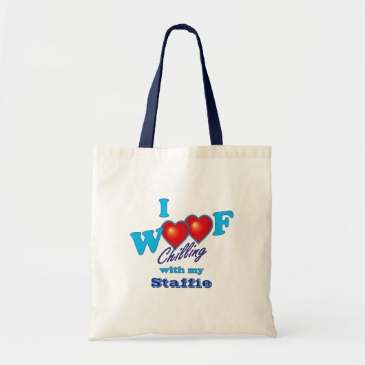 I Woof Staffies トートバッグ (正面)