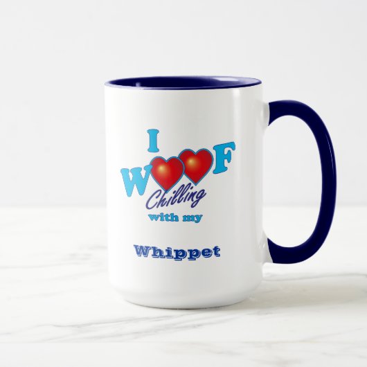 I Woof Whippet マグカップ (右)