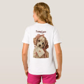 I woof you Vintage Pup Valentine's Day Tシャツ (裏面フル)