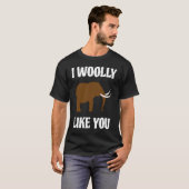 I Woolly Like You Mammoth Valentines Couples Paleo Tシャツ (正面フル)