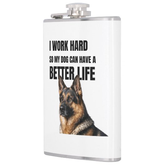 I Work Hard for My German Shepherd フラスク (左)