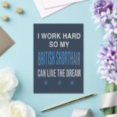 I Work Hard So My British Shorthair アクリル招待状 (インサイチュ (ウェディング))