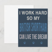 I Work Hard So My British Shorthair 出欠カード (正面/裏面)