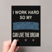 I Work Hard So My British Shorthair Can Live Dream アクリル招待状 (インサイチュ (ポータブル))