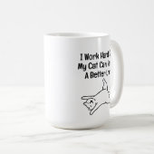 I Work Hard So My Cat Can Have a Better Life コーヒーマグカップ (正面右)