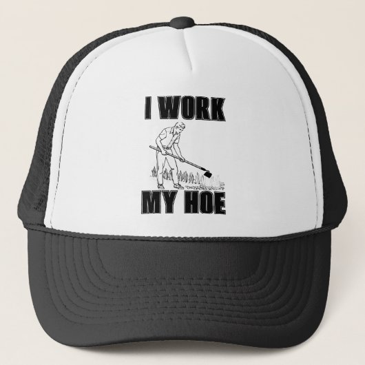 I WORK MY HOE キャップ (正面)