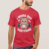 I Work Out to Eat Everything Bear Fitness Weightli Tシャツ (正面)