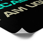 I Workout Because I'm Ugly Gym Quote Tee Funny Wei ポスター (角)