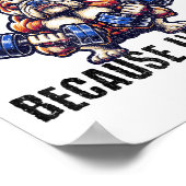 I Workout Because I'm Ugly Motivational  ポスター (角)