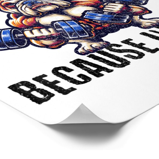 I Workout Because I'm Ugly Motivational  ポスター (角)