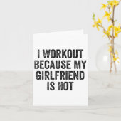 I Workout Because My Girlfriend Is Hot Gym Bodybui カード (黄色い花)