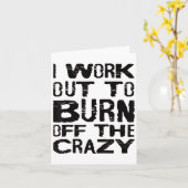 I Workout To Burn Off The Crazy Funny Workout Moti カード (黄色い花)