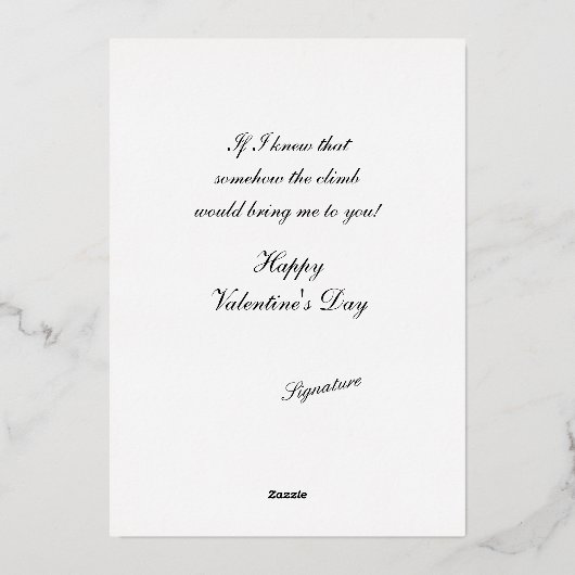 I would climb a mountain -- Personalize 箔シーズンカード (裏面)