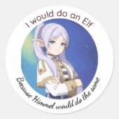 I would do an Elf ラウンドシール (正面)