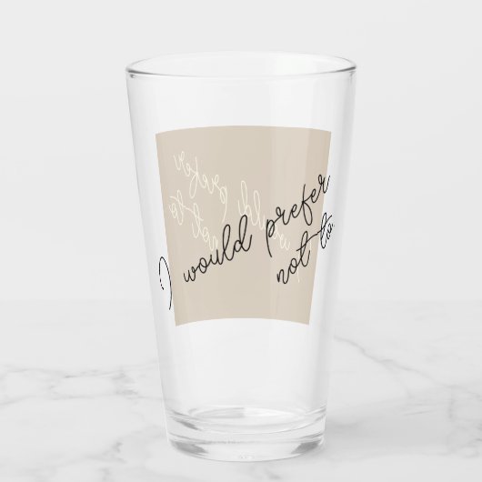 I would prefer not to タンブラーグラス (裏面)