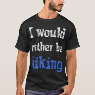I would rather be hiking fantasy black tshirt  tシャツ