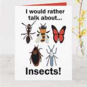 I Would Rather Talk About Insects Entomologists カード (黄色い花)